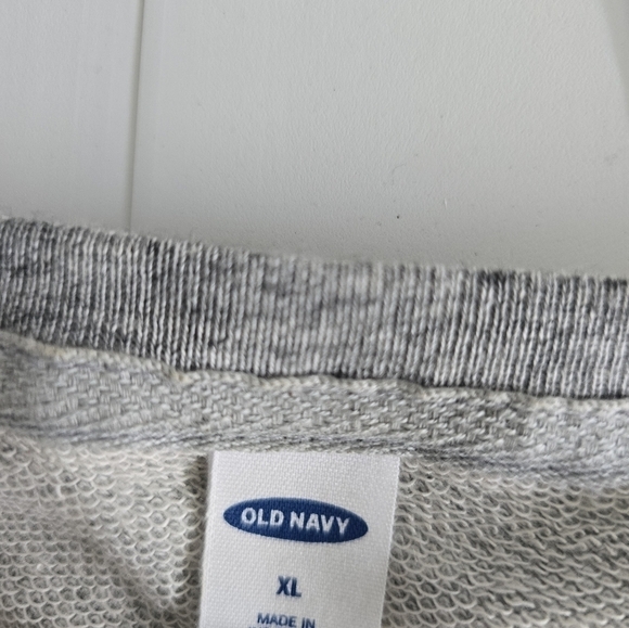 Old navy women's floral blouse size xl gray yellow color round neck 3/4  sleeves - Picture 6 of 7